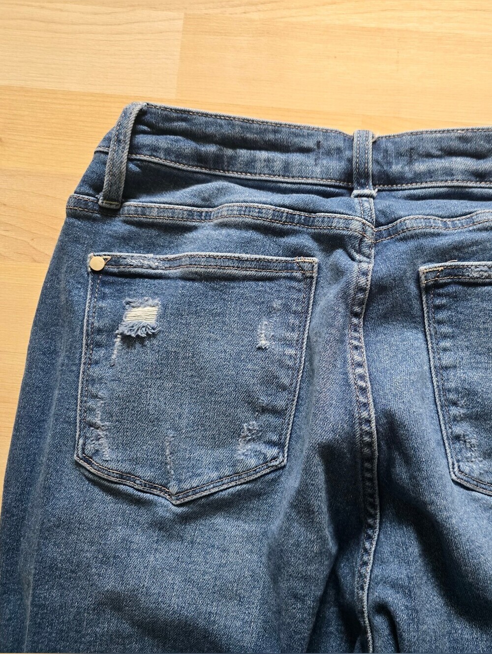 Judy Blue Embroidered Rainbow Pocket Straight Fit Jeans Size 14W - Picture 5 of 13